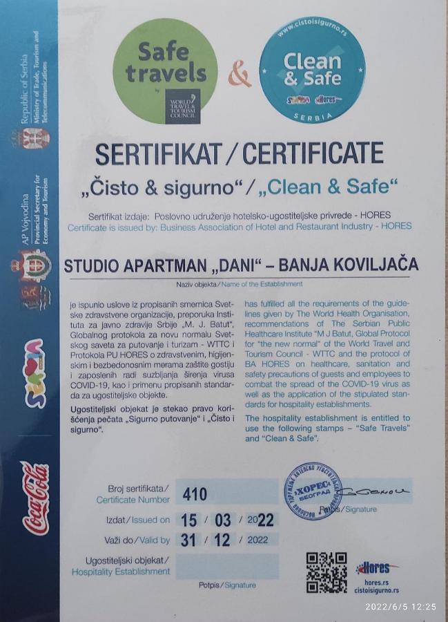 Studio Apartman Dani Banja Koviljača Екстериор снимка